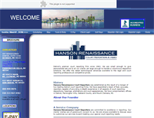 Tablet Screenshot of hansonreporting.com